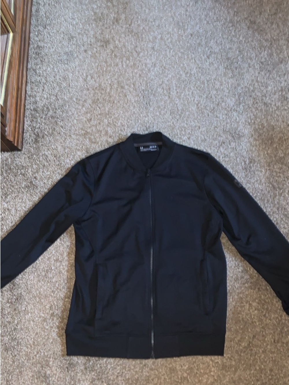 Under Armour Black Full-Zip Bomber Jacket